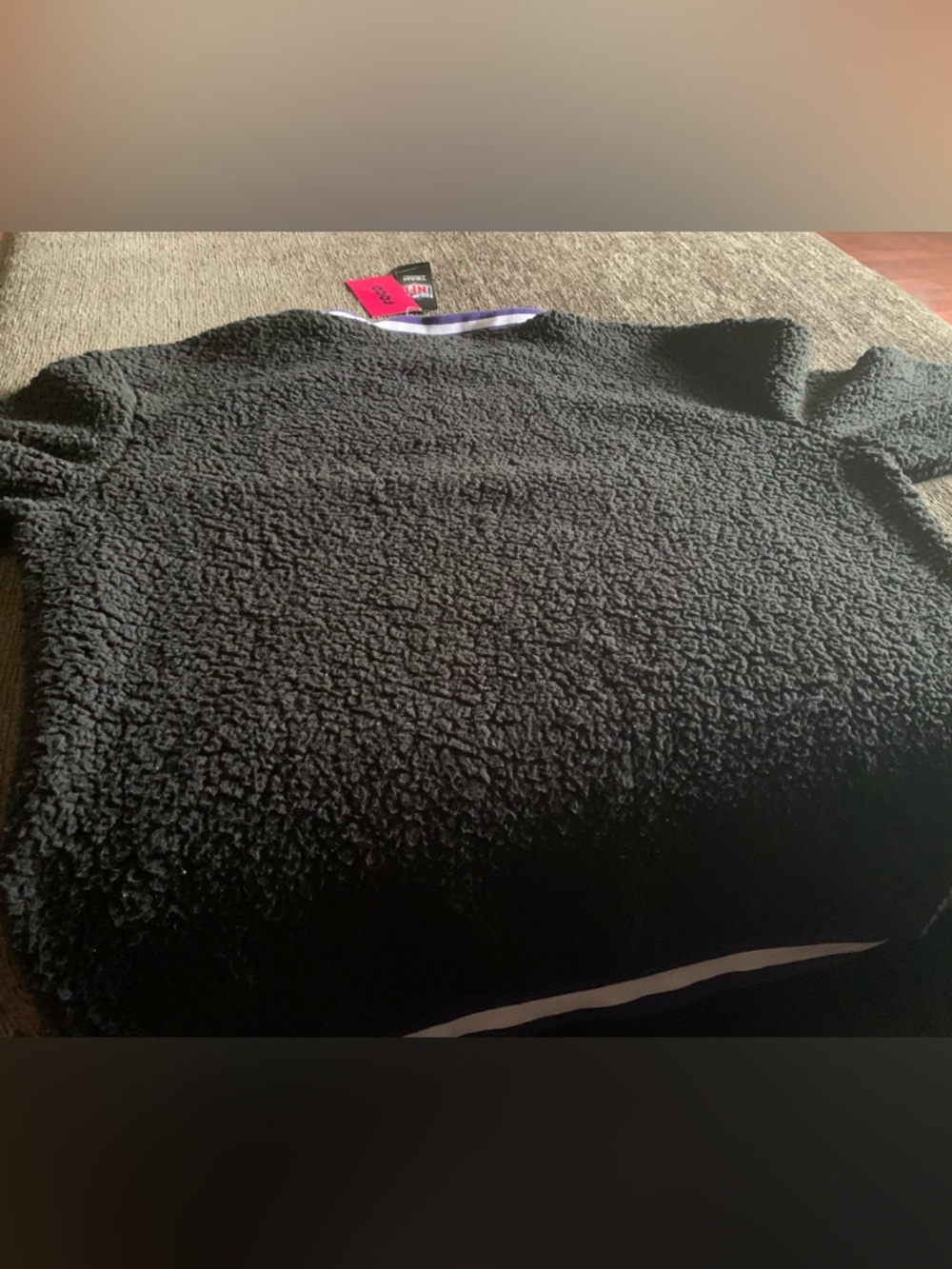Men’s Black Sherpa Ravens Crewneck Pullover - Picture 6 of 10